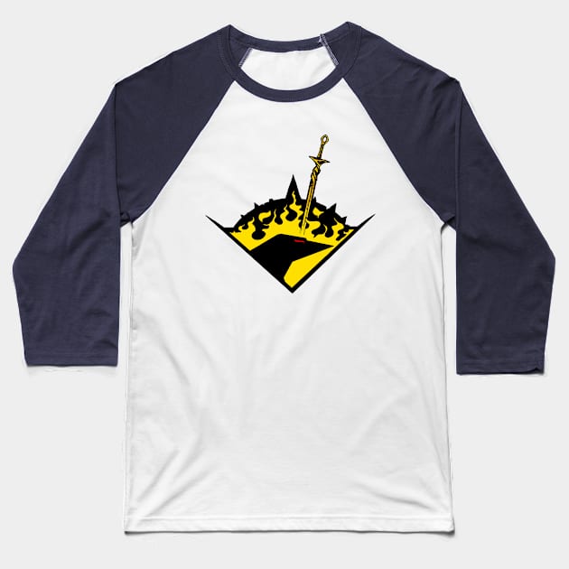 Raven Undead Baseball T-Shirt by Phobotech